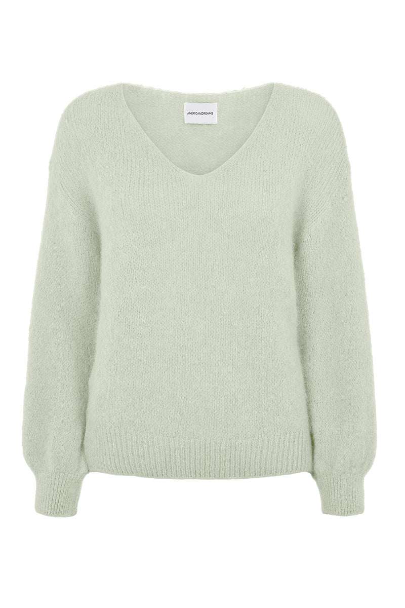 MILANA LONG SLEEVE ALPACA PULLOVER IN FROSTED MINT