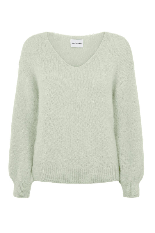 MILANA LONG SLEEVE ALPACA PULLOVER IN FROSTED MINT