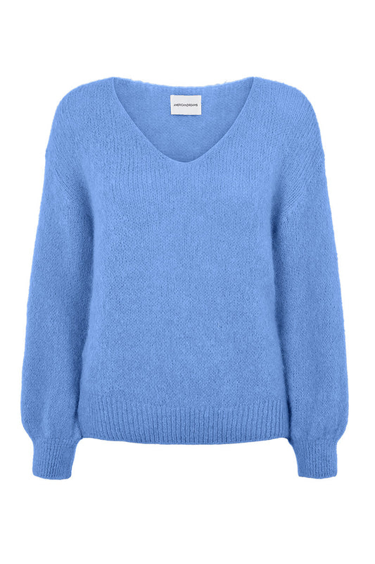 MILANA LONG SLEEVE ALPACA PULLOVER IN SKY BLUE