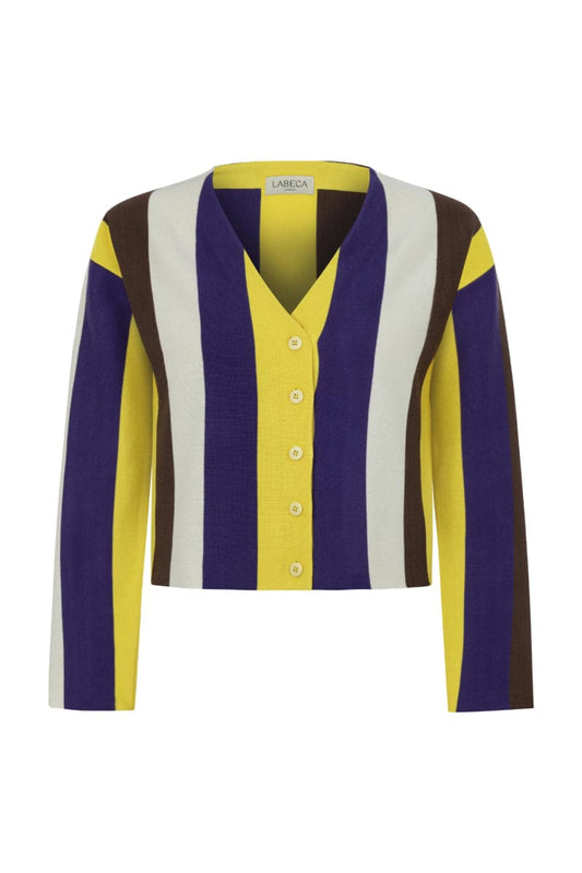 MONACO MULTI-COLOURED STRIPED CARDIGAN