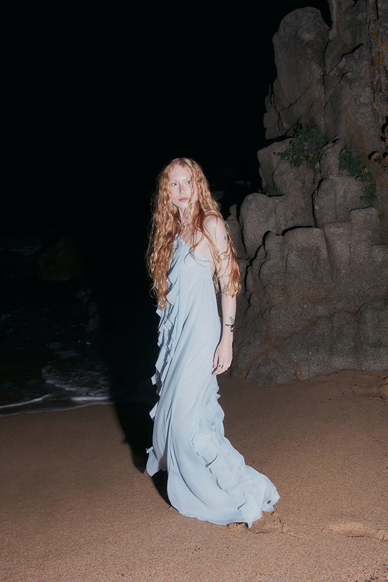 AQUA DRESS IN SKY BLUE
