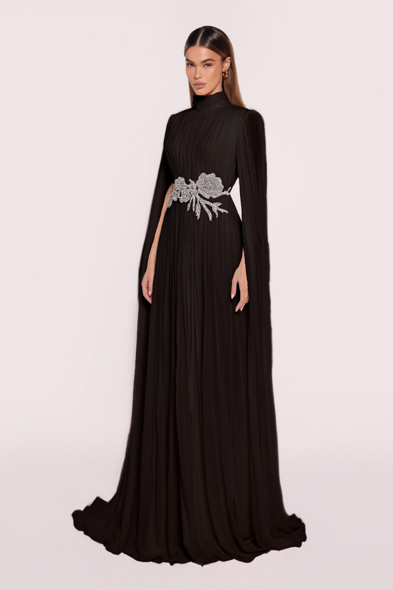 PUNCH DRESS IN BLACK