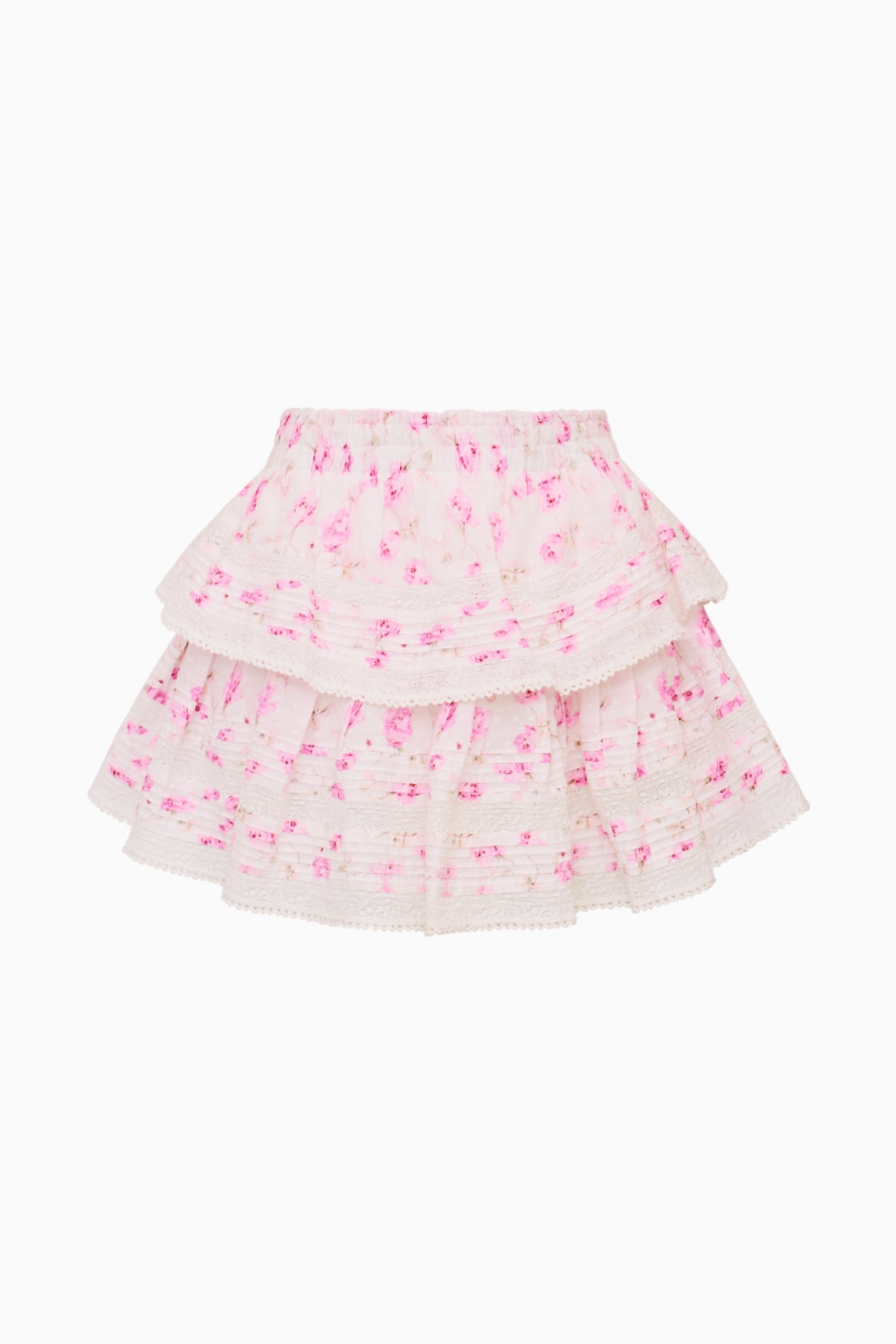 Ruffle Mini Heirloom Print Skirt