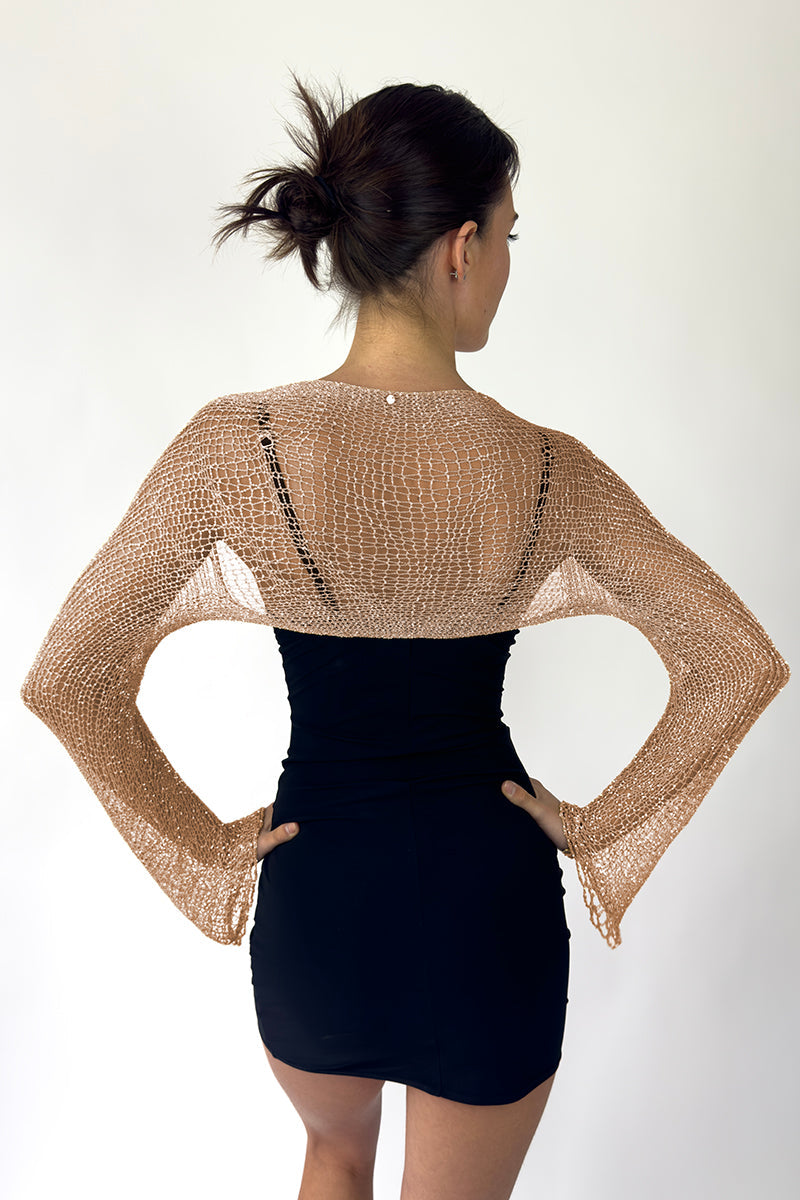 ROSE GOLD CHAIN BOLERO SHRUG
