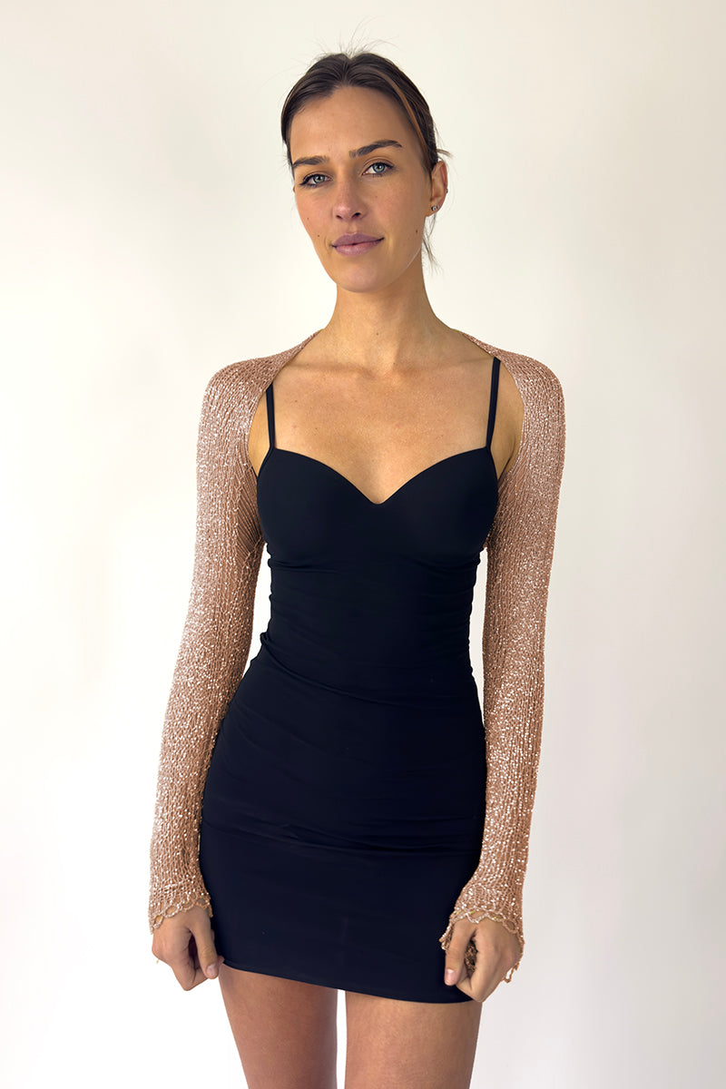 ROSE GOLD CHAIN BOLERO SHRUG