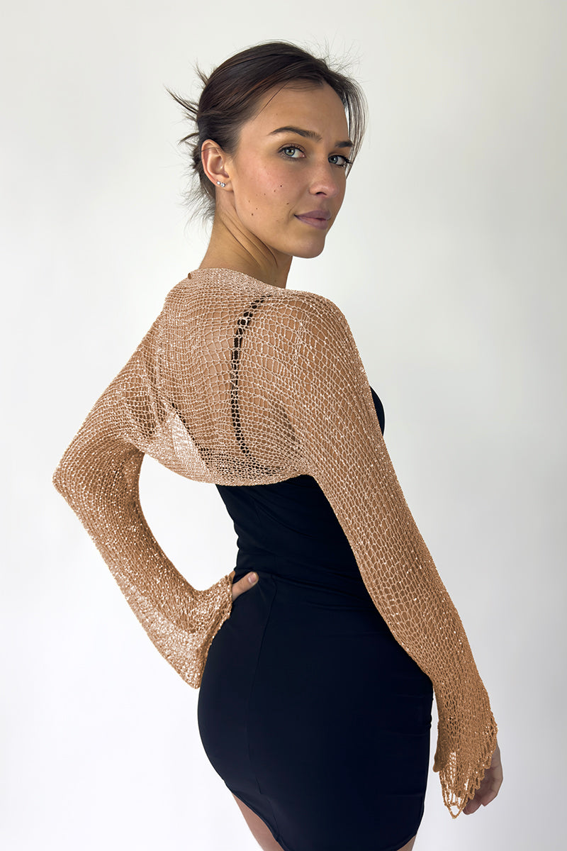 ROSE GOLD CHAIN BOLERO SHRUG