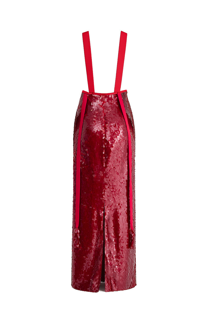RUBRO RED SEQUIN DRESS