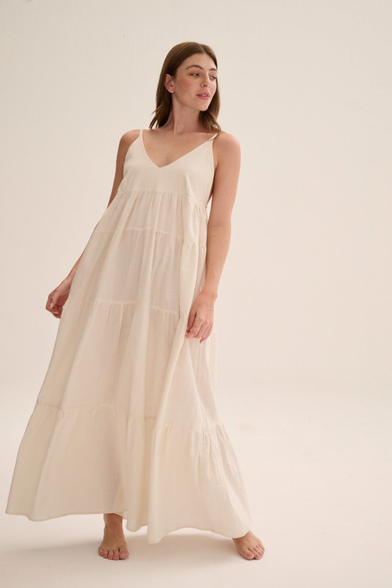 TIEMPOS DRESS IN ECRU