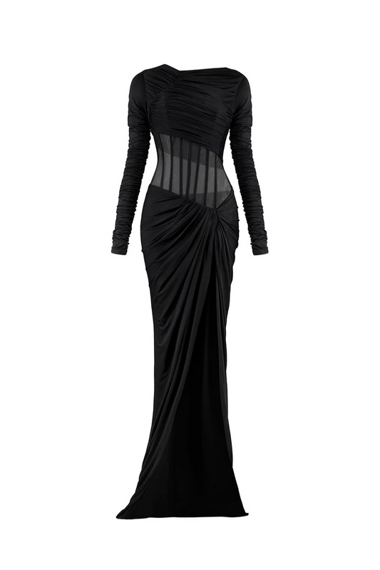 SLIT CORSET WAIST GOWN
