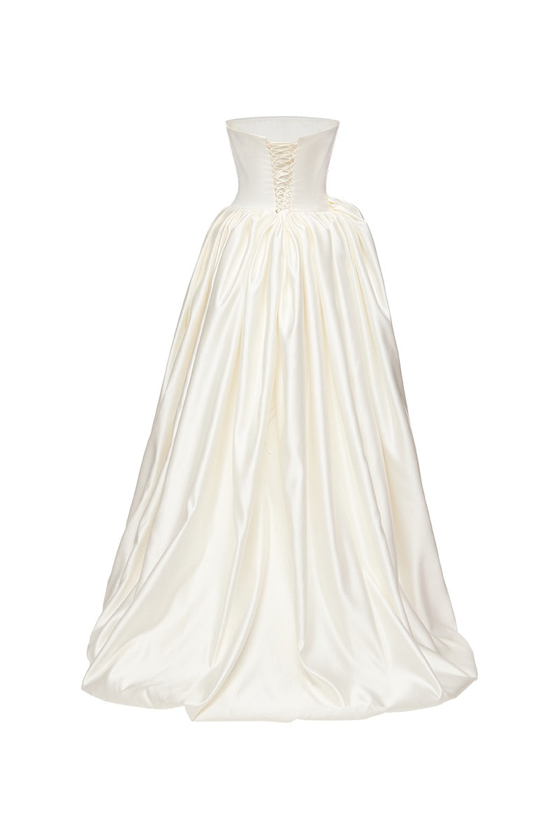 MIRA DRESS SILK IN OFF-WHITE