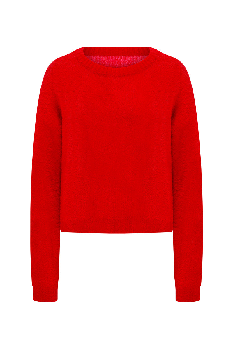 HOT ROSEBERRY OVERSIZE ICONIC KNIT