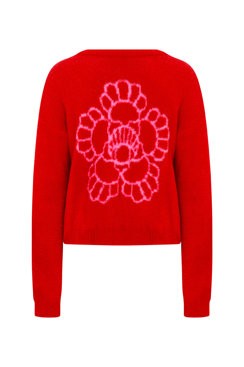 HOT ROSEBERRY OVERSIZE ICONIC KNIT