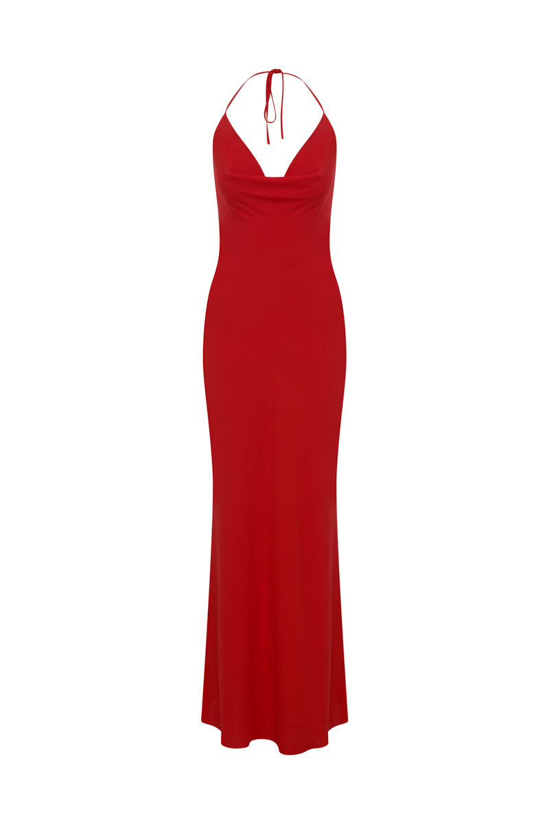 BIAS CUT DRESS WITH SASH DETAIL