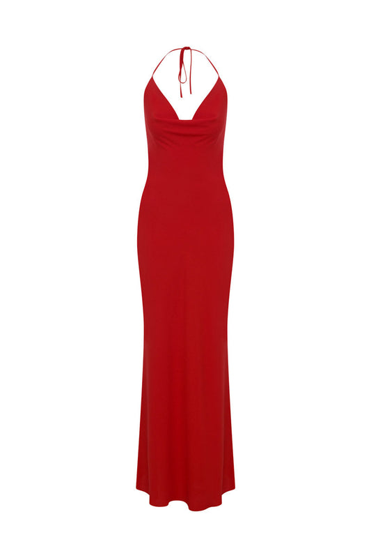 BIAS CUT DRESS WITH SASH DETAIL