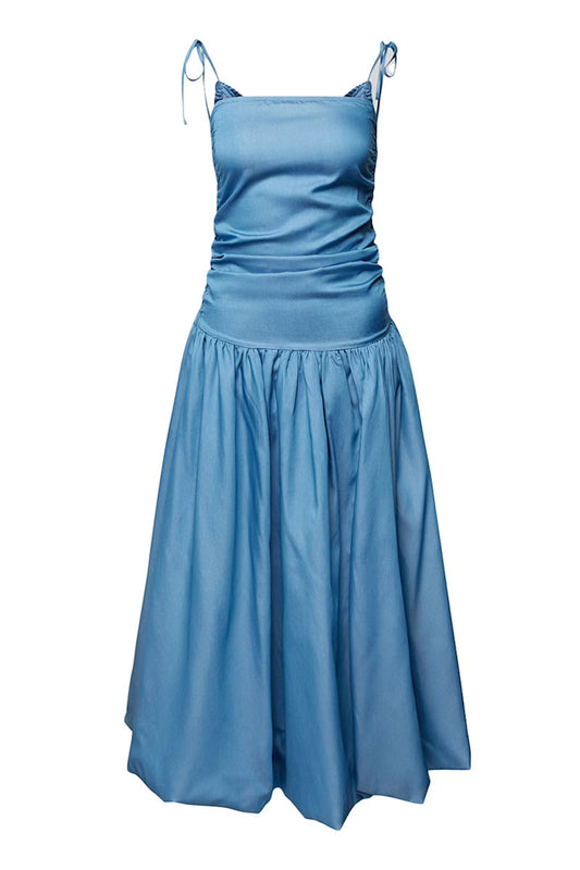 ALEXA CHAMBRAY MIDI DRESS