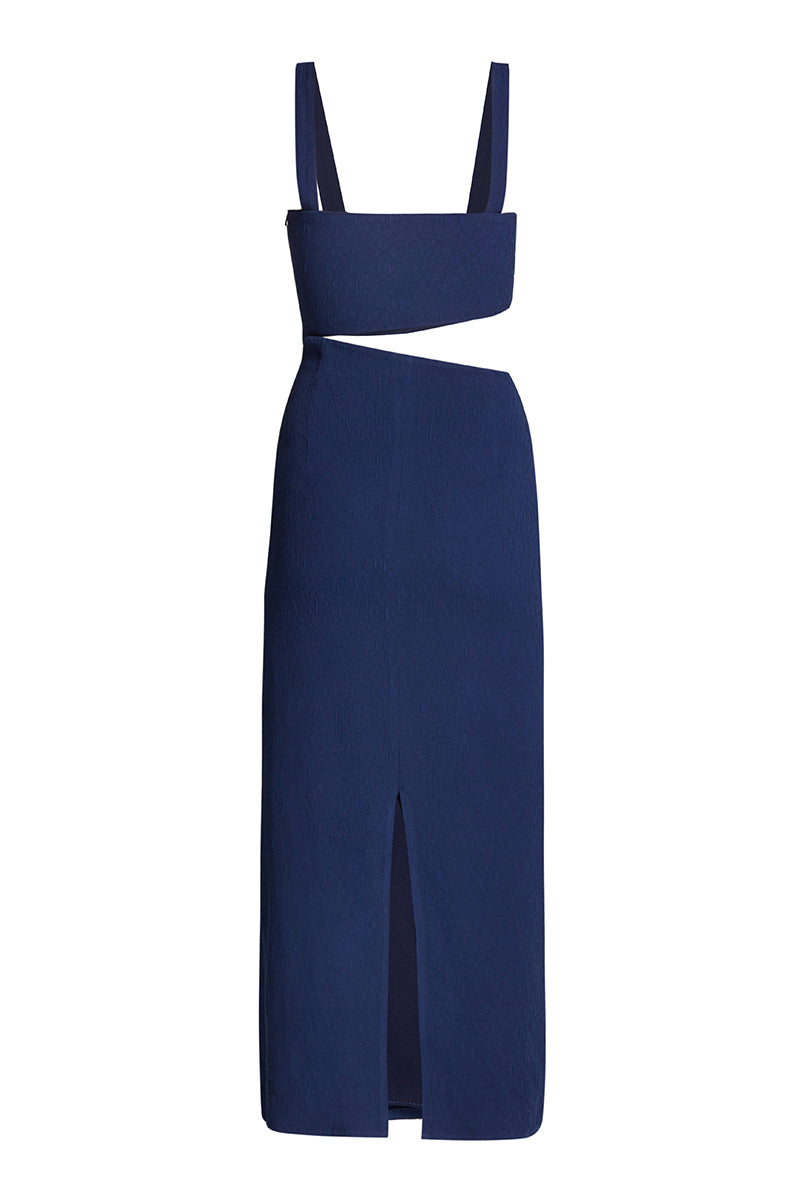 CUT-OUT NAVY DRESS