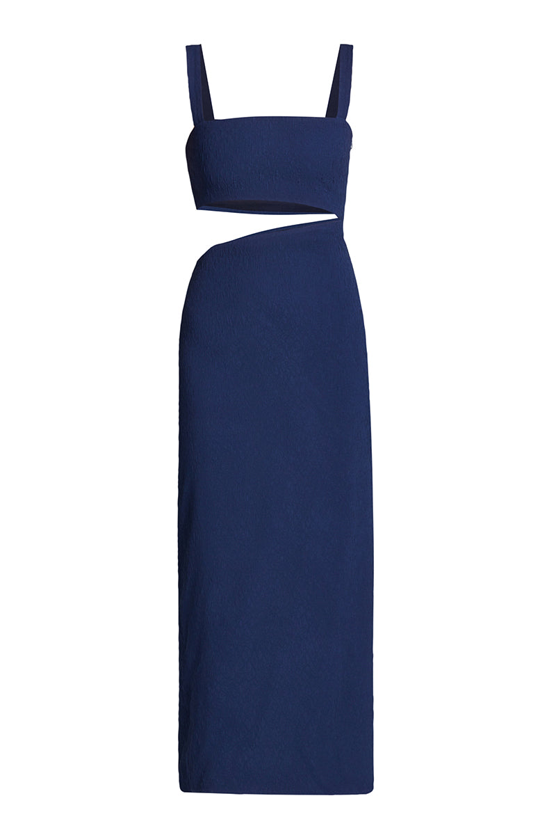 CUT-OUT NAVY DRESS