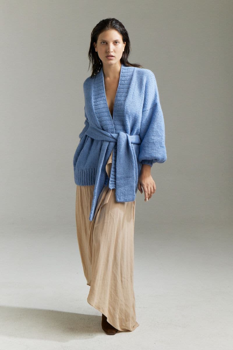 DEMOISELLE OVERSIZED BELTED CARDIGAN