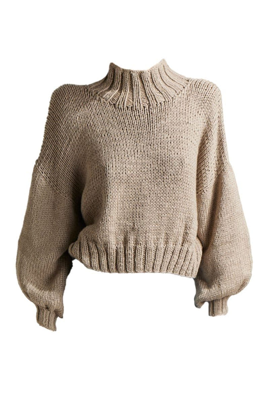 EVIE CROPPED TURTLENECK SWEATER