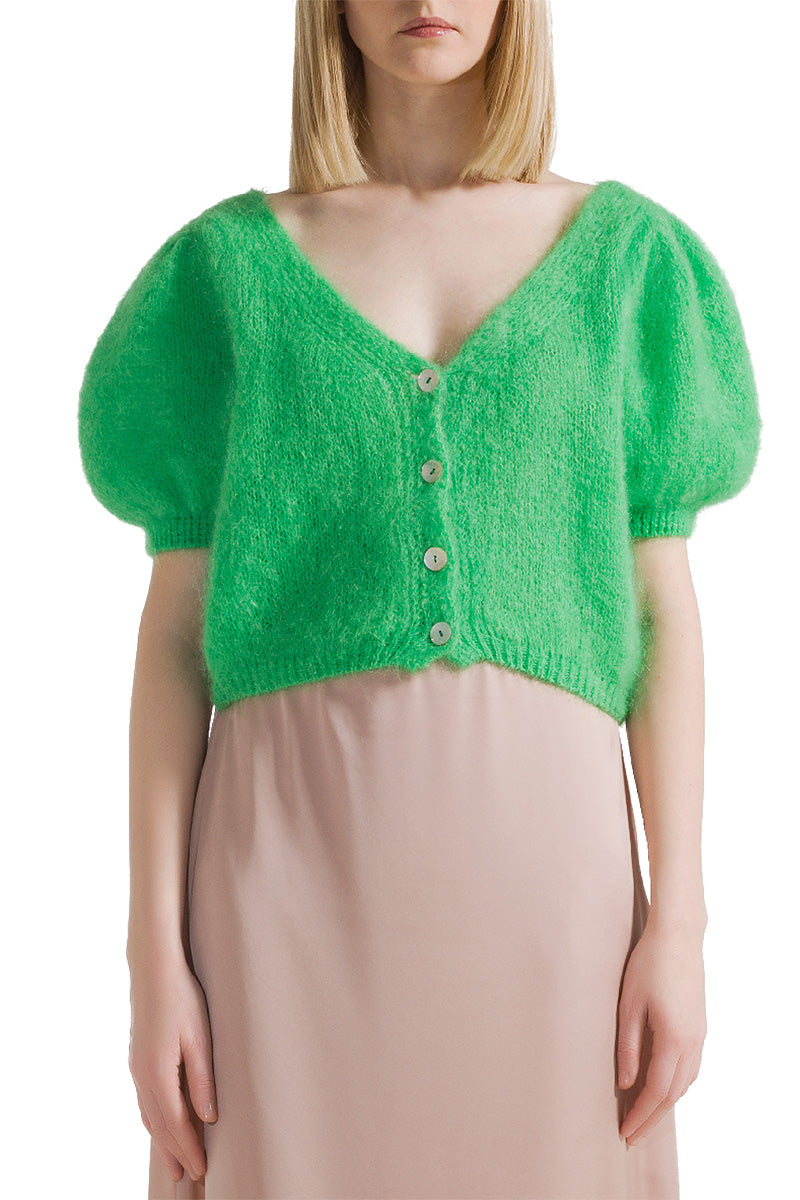 HARPER CARDIGAN IN BRIGHT GREEN