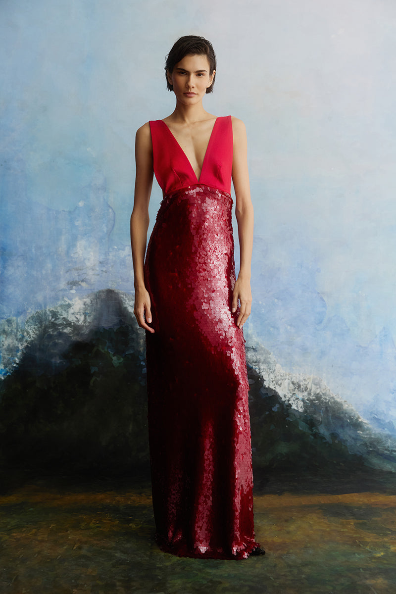 RUBRO RED SEQUIN DRESS