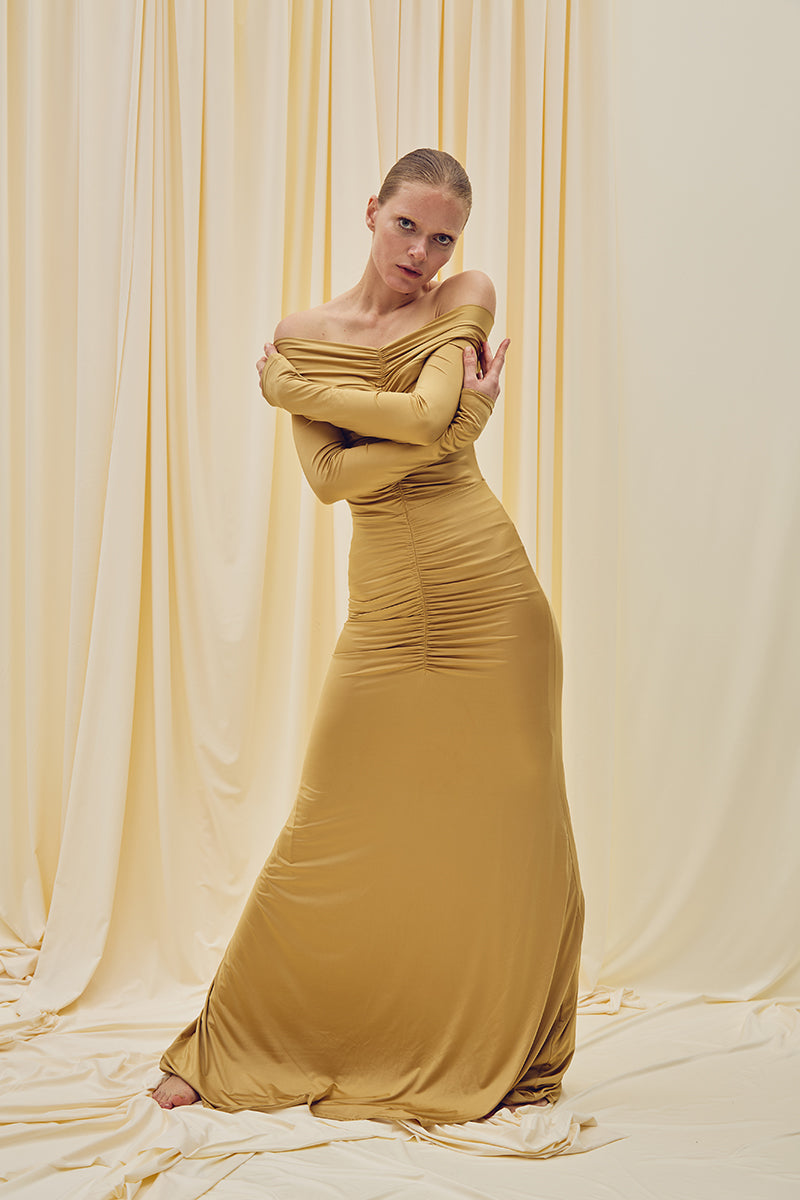 TREASURE DRESS IN GOLD