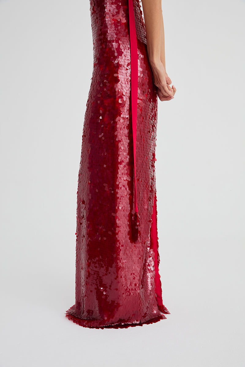 RUBRO RED SEQUIN DRESS