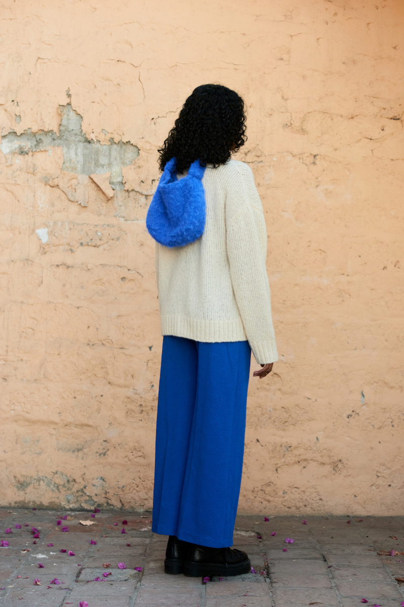 LA G KNITTED CREAM CARDIGAN