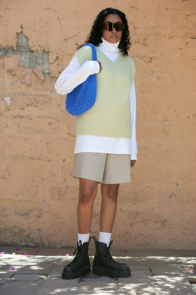 LA SIERRA KNITTED PISTACHIO VEST