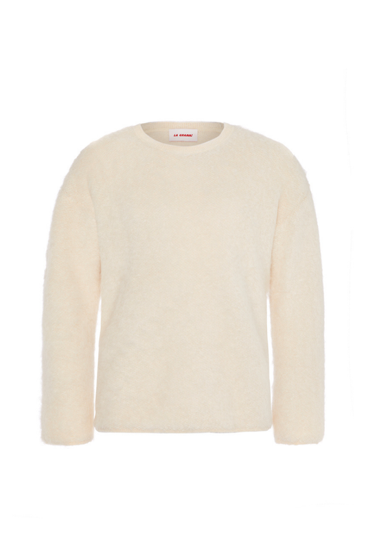 SURI KNITTED CREAM CREWNECK