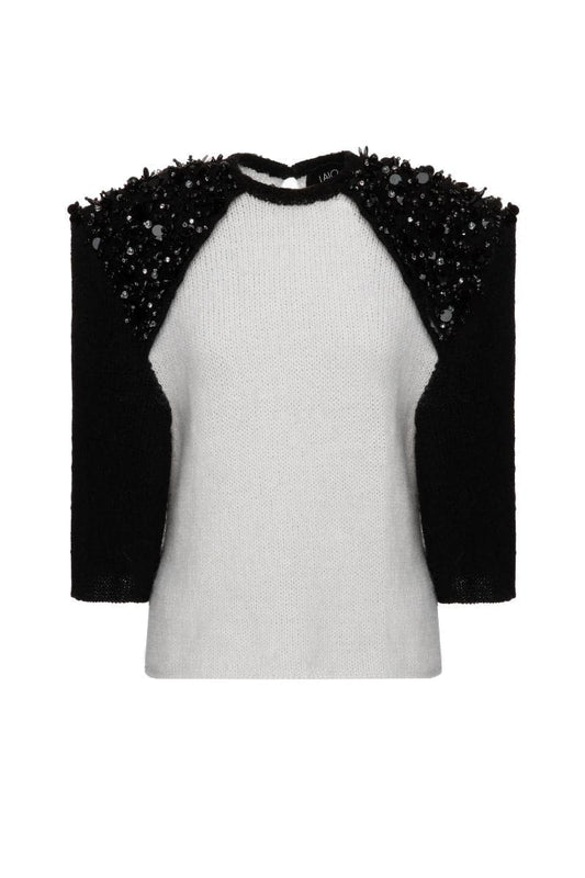 MOHAIR SWEATER WITH SHOULDER DETAILING