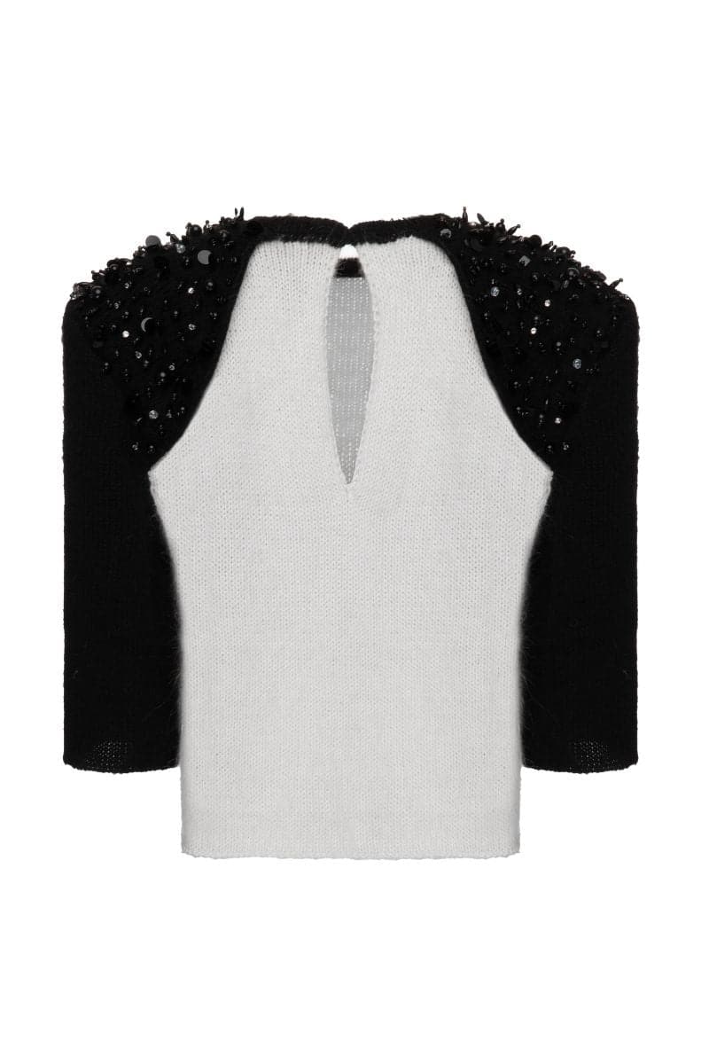 MOHAIR SWEATER WITH SHOULDER DETAILING