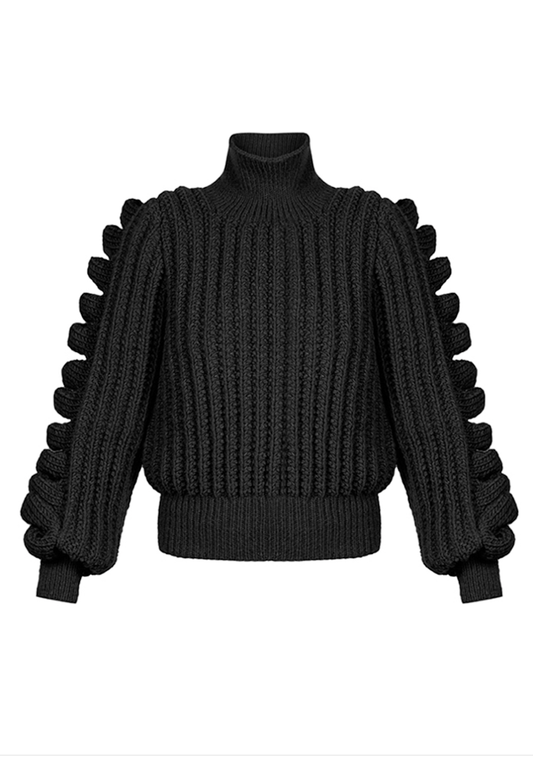 HIGH-NECK KNITTED SWEATER