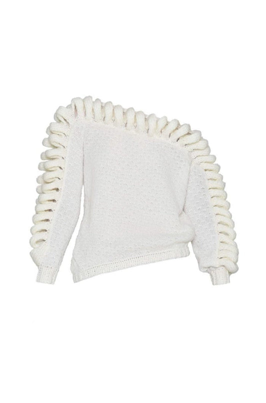 OFF-SHOULDER KNIT SWEATER