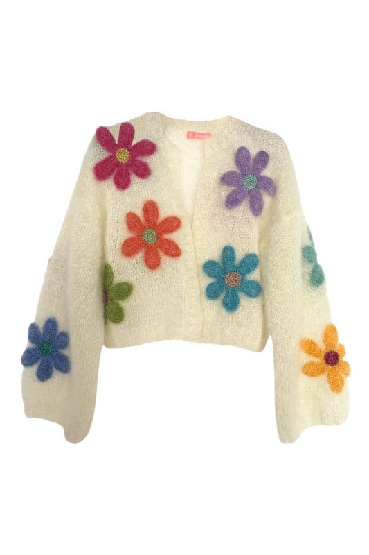 ECRU FREE FLOWERS MOHAIR BOLERO
